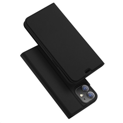 „Dux Ducis“ Skin серии Apple iPhone 12 Mini чёрный кожаный чехол-книжка | Vacins.lv