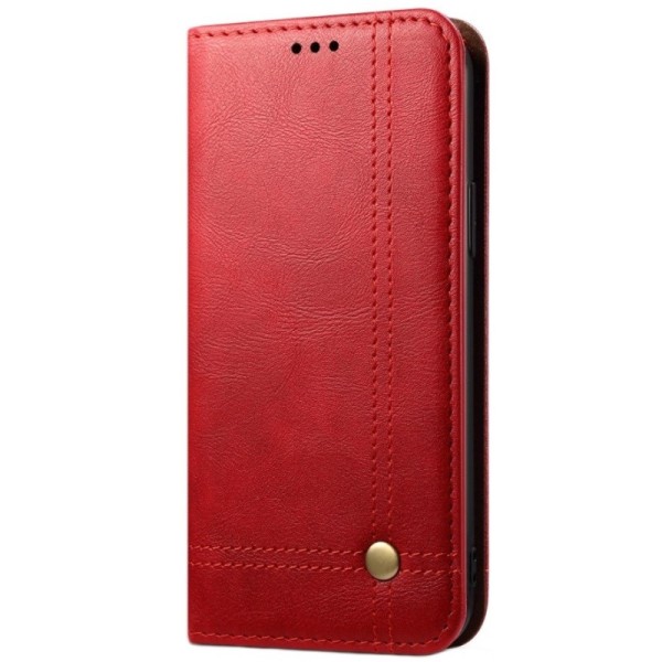 „Deluxe“ чехол-книжка - красный (iPhone 12 Mini)