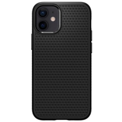 „Spigen“ Liquid Air Apple iPhone 12 Mini чёрный твердый силиконовый чехол | Vacins.lv