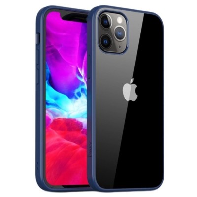Apple iPhone 12 Mini elegants „IPAKY“ Royal dzidrs (caurspīdīgs) silikona apvalks (apmales zilā krāsā) | Vacins.lv
