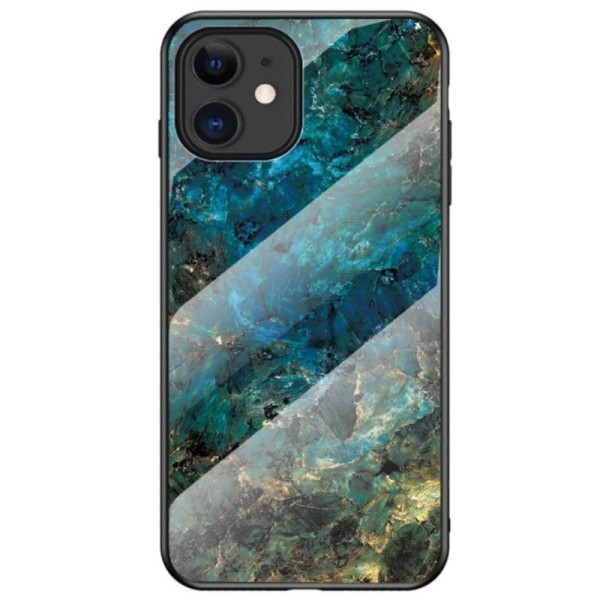 „Marble“ cieta silikona (TPU) apvalks - zils (iPhone 12 Mini)