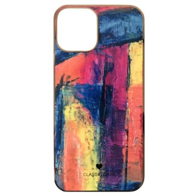 Apple iPhone 12 Mini elegants „Painting“ krāsains silikona apvalks (apmales melnā krāsā) | Vacins.lv