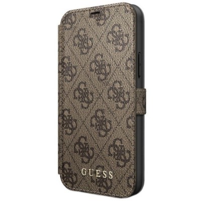 Apple iPhone 12 Pro Max Guess открываемый коричневый кожаный чехол - книжка | Vacins.lv