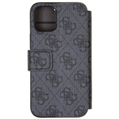 Apple iPhone 12 Mini Guess открываемый чёрный кожаный чехол - книжка | Vacins.lv