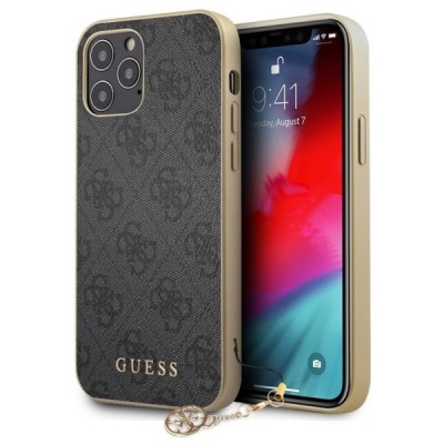 „Guess“ Apple iPhone 12 (12 Pro) чёрный твердый силиконовый чехол | Vacins.lv