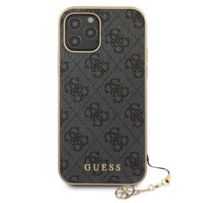 „Guess“ Apple iPhone 12 (12 Pro) чёрный твердый силиконовый чехол | Vacins.lv