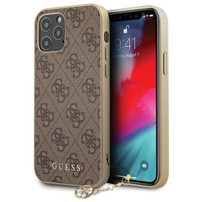 „Guess“ Apple iPhone 12 (12 Pro) коричневый твердый силиконовый чехол | Vacins.lv