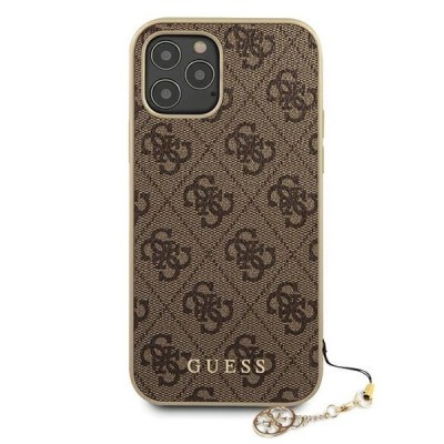 Apple iPhone 12 (12 Pro) „Guess“ brūns silikons apvalks | Vacins.lv