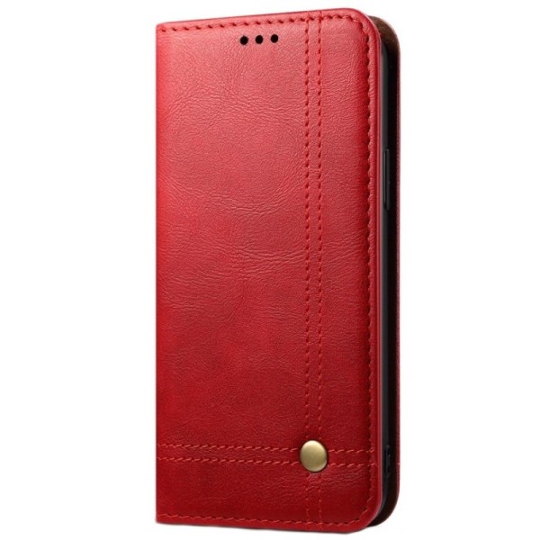 „Deluxe“ чехол-книжка - красный (iPhone 12 Pro Max)