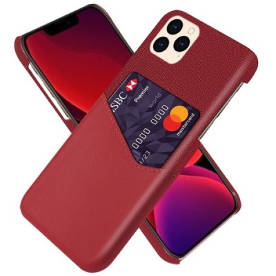 „KSQ“ Shell Apple iPhone 12 Pro Max красный кожаный чехол - задняя часть с карманом для карточек | Vacins.lv
