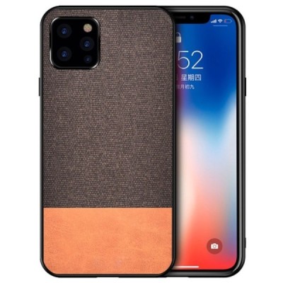 „Bi-Color“ Splicing Apple iPhone 12 Pro Max коричневый кожаный чехол | Vacins.lv