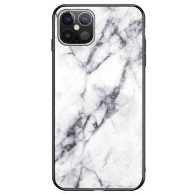 Apple iPhone 12 Pro Max „Marble“ твердый силиконовый чехол TPU белого цвета | Vacins.lv