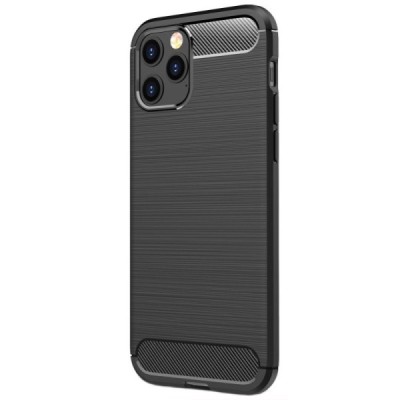 Apple iPhone 12 Pro Max „Carbon“ твердый силиконовый чехол (TPU) - черный | Vacins.lv