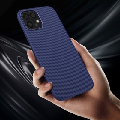 Apple iPhone 12 Pro Max Lenuo твердый силиконовый чехол из TPU синего цвета | Vacins.lv