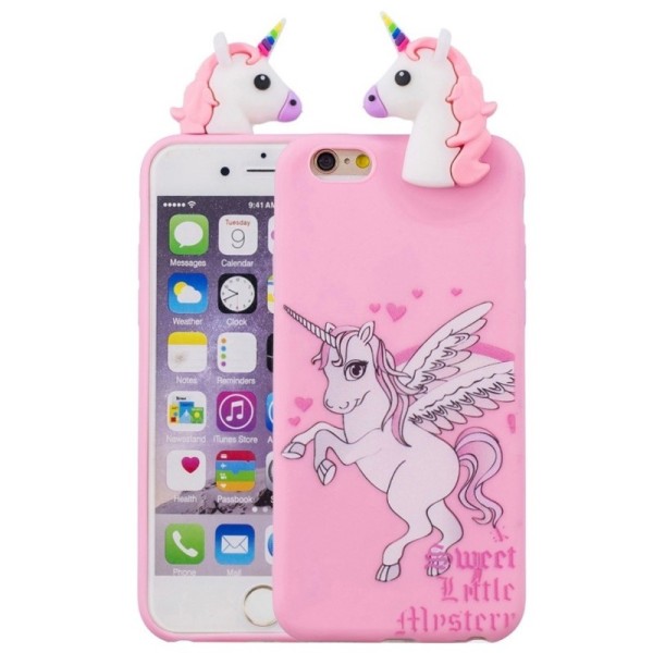 Твердый силиконовый чехол „Squezy“ Unicorn (TPU) - розовый (iPhone 6 / 6S)