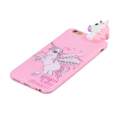 Apple iPhone 6 (6s) „Squezy“ Unicorn твердый силиконовый чехол TPU розового цвета | Vacins.lv