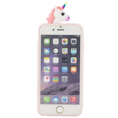 Apple iPhone 6 (6s) „Squezy“ Two Unicorns твердый силиконовый чехол TPU розового цвета | Vacins.lv