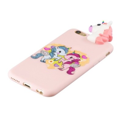 Apple iPhone 6 (6s) „Squezy“ Two Unicorns твердый силиконовый чехол TPU розового цвета | Vacins.lv