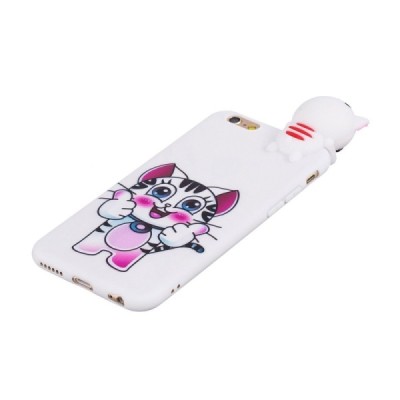 Apple iPhone 6 (6s) „Squezy“ Cat cieta silikona (TPU) balts apvalks | vacins.lv