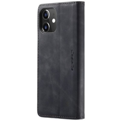 Apple iPhone 12 Mini CaseMe Retro открываемый, чёрного цвета, кожаный чехол – книжка | Vacins.lv