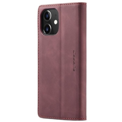 Apple iPhone 12 Mini CaseMe Retro открываемый, бордогово цвета, кожаный чехол – книжка | Vacins.lv