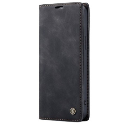 Apple iPhone 12 Pro Max CaseMe Retro открываемый, чёрного цвета, кожаный чехол – книжка | Vacins.lv
