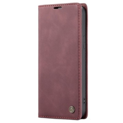 Apple iPhone 12 Pro Max CaseMe Retro открываемый, бордогово цвета, кожаный чехол – книжка | Vacins.lv