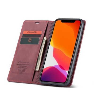 Apple iPhone 11 CaseMe Retro открываемый, бордогово цвета, кожаный чехол – книжка | Vacins.lv