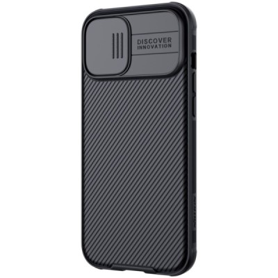 Apple iPhone 12 Pro Max „Nillkin“ CamShield чёрный чехол, задняя часть с защитой камеры | Vacins.lv