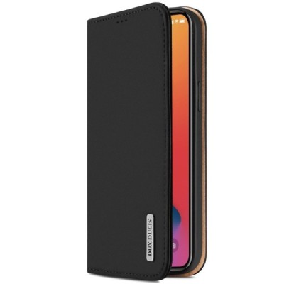 Чёрный кожаный чехол книжка ''Dux Ducis'' Wish серии для Apple iPhone 12 Pro Max | Vacins.lv