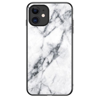 Apple iPhone 12 Mini „Marble“ твердый силиконовый чехол TPU белого цвета | Vacins.lv