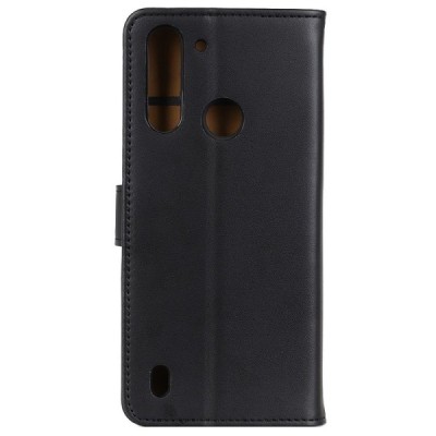 Motorola Moto G8 Power Lite Casual открываемый чёрный кожаный чехол - книжка | Vacins.lv