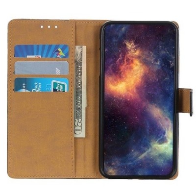 Motorola Moto G8 Power Lite Casual открываемый чёрный кожаный чехол - книжка | Vacins.lv