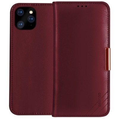 „Dzgogo“ Royale открываемый бордовый кожаный чехол - книжка для Apple iPhone 12 Pro Max | Vacins.lv