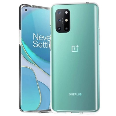 OnePlus 8T твердый силиконовый (TPU) чехол прозрачный | Vacins.lv