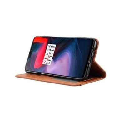 Роскошный кожаный чехол-книжка ''Comma" OnePlus 6 (OnePlus Six) черный | Vacins.lv