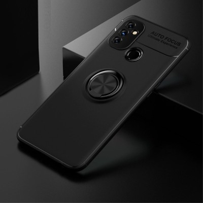 OnePlus Nord N100 „FOCUS“ Kickstand cieta silikona (TPU) melns apvalks | vacins.lv