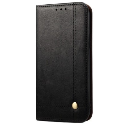 Deluxe OnePlus Nord N100 чёрный кожаный чехол-книжка | Vacins.lv