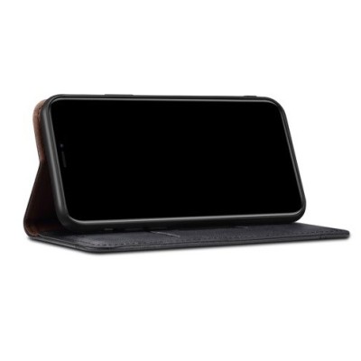 Deluxe OnePlus Nord N100 чёрный кожаный чехол-книжка | Vacins.lv