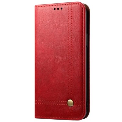 OnePlus Nord N100 Deluxe ādas atvēramais sarkans maciņš (maks) | Vacins.lv
