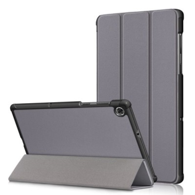 Lenovo Tab M10 10.1" HD Gen 2 (TB-X306F, X306X) серый кожаный чехол-книжка (складной) | Vacins.lv