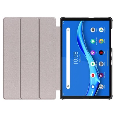Lenovo Tab M10 10.1" HD Gen 2 (TB-X306F, X306X) серый кожаный чехол-книжка (складной) | Vacins.lv