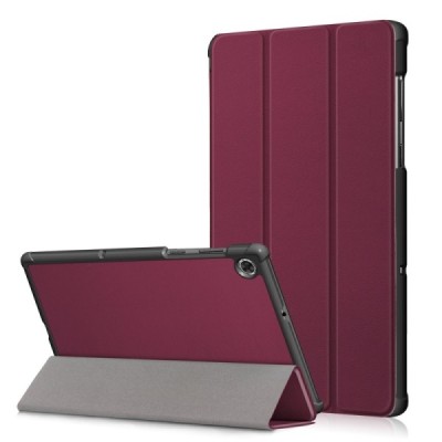 Lenovo Tab M10 10.1" HD Gen 2 (TB-X306F, X306X) бордовый кожаный чехол-книжка (складной) | Vacins.lv
