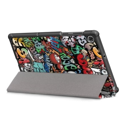 Lenovo Tab M10 10.1" HD Gen 2 (X306F, X306X) atvēramais „Street Art“ krāsains maciņš | Vacins.lv