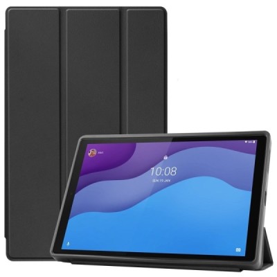 Lenovo Tab M10 10.1" HD Gen 2 (X306F, X306X) твердый кожаный чехол-книжка - черный | Vacins.lv