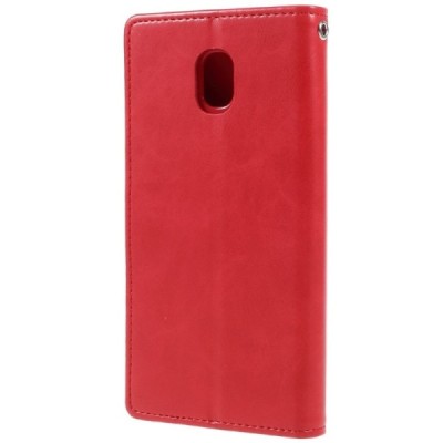 Mercury Blue Moon кожаный чехол-книжка Samsung Galaxy J5 2017 (J530) красного цвета | Vacins.lv