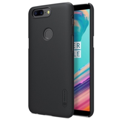 OnePlus 5T Nillkin Frosted Shield черный пластиковый чехол | Vacins.lv