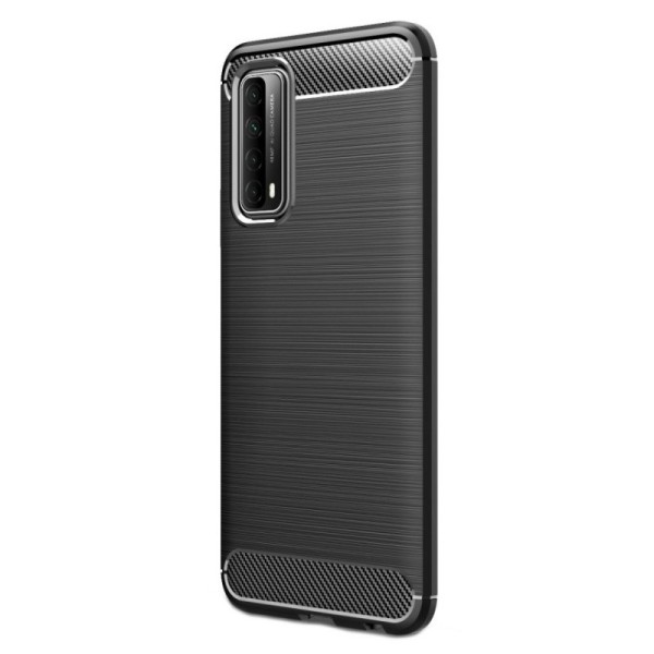 „Carbon“ cieta silikona (TPU) apvalks - melns (P smart 2021)