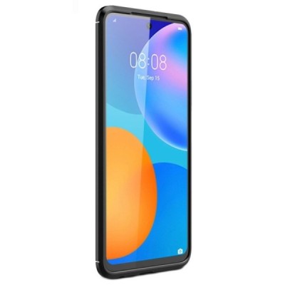 Huawei P smart 2021 (Y7a) „Carbon“ cieta silikona (TPU) melns apvalks | vacins.lv
