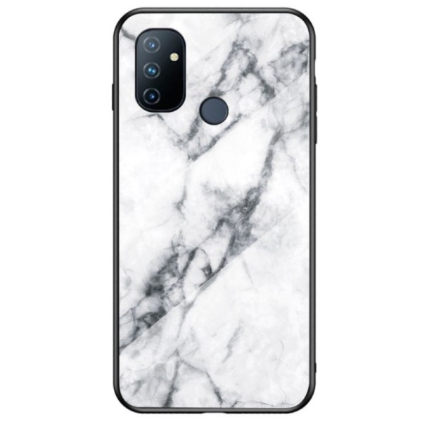 „Marble“ cieta silikona (TPU) apvalks - balts (OnePlus Nord N100)